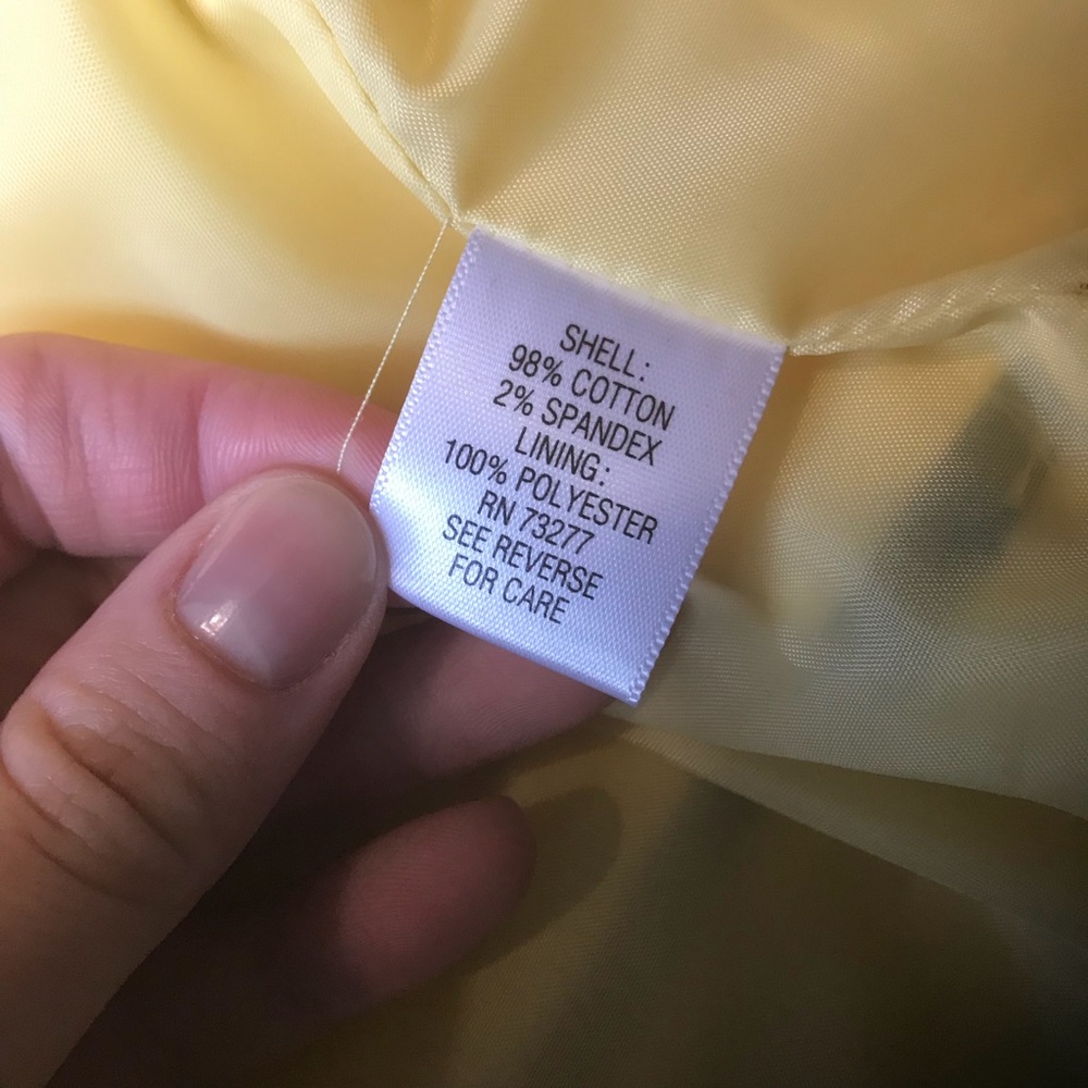 ❌SOLD❌Candie’s Pale Yellow Swing/Trench Coat - Picture 5 of 5